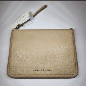 Marc Jacobs Beige Leather Wristlet